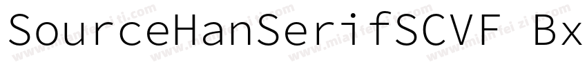 SourceHanSerifSCVF BxtraLight字体转换